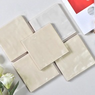 Wabi-sabi style tiles Vintage shell pearl glaze handmade tiles Kitchen tiles Bathroom wall tiles Gri