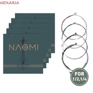 NEXARIA‌ 1 Set Fiddle String, Replacement 4/4 3/4 1/2 1/4 1/8 Naomi Violin String, Violin Accessorie