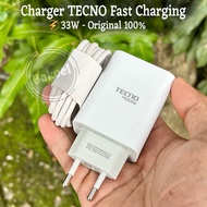 100% Original TECNO Charger 33W - Original Fast Charging hp