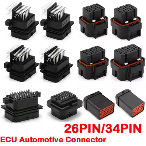 1/10/50 PCS 26/34pin AMP Waterproof Automobile Connector PCB To Board ECU Plug Domestic Needle Bende