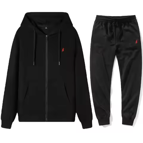 Neues lässiges Herren-Sweatshirt mit Reißverschluss in Übergröße und warme Fitness-Jogginghose, das 