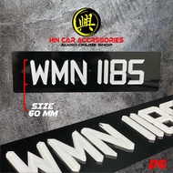 NUMBER PLATE CAR 3D CRYSTAL / NOMBOR PLAT KERETA 3D KRYSTAL / NUMBER PLATE / NUMBER CRYSTAL / NUMBER