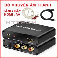 Audio converter from HDMI ARC to Optical/AV port comes with hdmi cable and AV cable