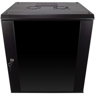 12U Server Rack Enclosure with Glass Door, Cooling Fan, Locks, & Removable Side Panels - 12U Wall Mo