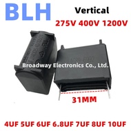 2PCS Vertical  Induction Cooker Parts P31 31MM 275V 400V 1200V 4UF 5UF 6UF 6.8UF 7UF 8UF 10UF  DC ca