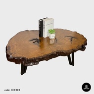 CET382. Chengal Emas Solid Wood Rustic Coffee Table
