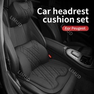 Car Backrest Waist Cushion For Peugeot 408 4008 5008 308 301 408X 208 2008 3008 5008 RCZ Traveller P