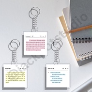 GANTUNGAN Bible Verse Keychain | Christian Keychain | Bible Keychain UV Printed on Acrylic