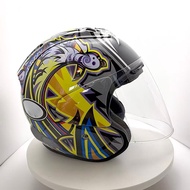R RAM Helmet Motosikal Tiga Suku Helmet Separuh Helmet Motosikal Universal Empat Musim Kirin Big Eye