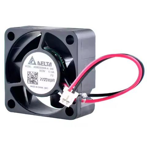 Delta Electronics ASB02505HA-A DC 5V 0.14A 25x25x10mm 2-Wire Cooling Fan