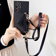 Suitable for Samsung S24ultra Card Holder S24 Phone Case A54 Crossbody A32 Lanyard s23+Love a24/a73