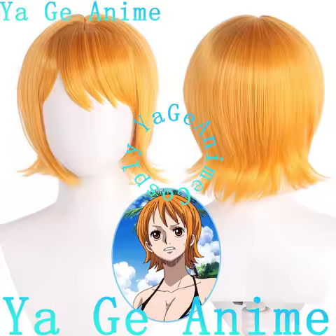 Yage Anime Nami Cosplay Wig Orange Flipped Short Hair Anime Games Halloween Carnival Party Synthetic