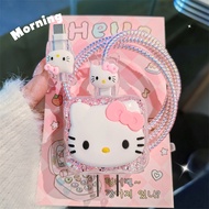 New DIY High Quality Hello Kitty Charger Data Cable Case Protector and Winding Kit Compatible for Ap