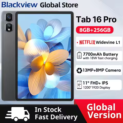 【World Premiere】2024 Blackview Tab 16 Pro Tablet 8GB+256GB 11'' FHD+ Display Android 14 Widevine L1 