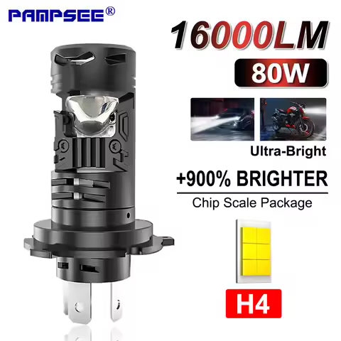 H4 Bulb Led Lamp High Power LED Car Lens Headlight Bulb 9003 HB2 LED Motorcycle Lens Headlight Car A