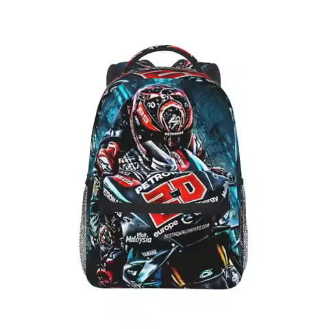 Fabio Quartararo French Motorcycle Racer Backpack Hot Sale Daypack Large Capacity Children BookBag S