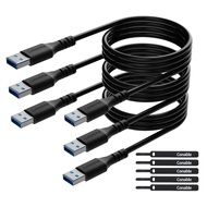 USB to USB Cable 6 Feet (3 Pack), USB 3.0 Male to Male Cord, Type A 5Gbps Data Transfer Cable for Ha