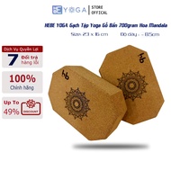 Gạch Tập Yoga Cork Hebeyoga Hoa Văn Asana 700gram