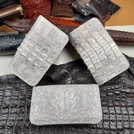 Genuine 2-zip crocodile wallet. albino crocodile wallet. 100% genuine crocodile leather