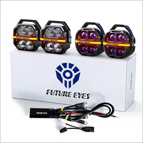 Future Eyes Galaxy CANBUS Kit X100 Z4, 300w Motorcycle Fog Lights Kit, LED Motorcycle Auxiliary Driv