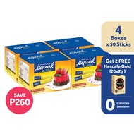 Buy 4 boxes of Equal Gold No Calorie Sweetener 50 Sticks, get FREE 2x Nescafe Gold