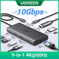 UGREEN 9 in 1 USB C HUB 4K60Hz/4K30Hz Hub 10Gbps/5Gbps Type C to HDMI RJ45 Ethernet PD100W for MacBo