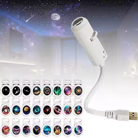 Mini Galaxy Star Projector Night Light Nebula Ceiling LED Lamp USB Star Night Light Starry Sky Ambie