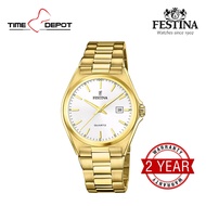 Festina F20555/2 Analog Gold Stainless Steel Strap Watch For Men
