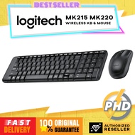 Logitech MK215 l MK220 Wireless Keyboard and Mouse Combo Compact Space, 2.4GHz USB Receiver