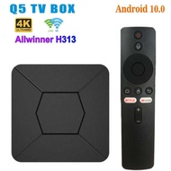 Q5 Network Player Quanzhi H313 Set Top box 5gwifi Voice Remote Control HD 4k tv box Android 10