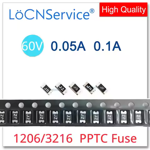 1000PCS 1206 SMD Fuse 60V 0.05A 0.1A 50mA 100mA PPTC PolySwitch Self-Recovery Fuse Resettable Fuse P