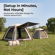 Inflatable Camping Tent for Automatic Outdoor Setup - 3-Season Waterproof Shelter