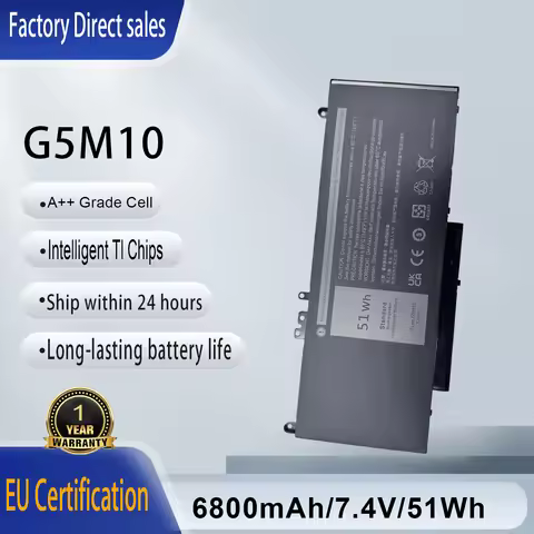 G5M10 Battery for Dell Latitude 14 E5450 15 E5550 E5250 P48G001 Series 8V5GX R9XM9 1KY05 08V5GX VMKX