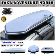 TAKA SA-420 Car Roof Box [Explorer Series] [XL Size] [ White color ] Cargo ULTRA SLIM ROOFBOX