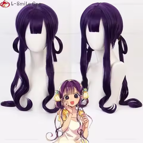 Anime Toilet-bound Hanako-kun Akane Aoi Cosplay Wig Long Purple Heat Resistant Synthetic Halloween P