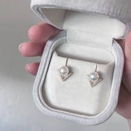JYNJU [AKELIA] Saltwater Akoya Pearl Earrings (Round 7mm)