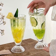 Set of 6 360ML Glass Smoothie Cups, smoothie glasses, Ice Cream glasses, Soda glasses, cocktail glas