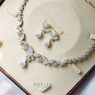 Neriza Jewelry/ชุดเครื่องประดับเพชรสังเคราะห์เกรดพรีเมี่ยมประกายเที่ยบเท่าเพชรแท้ เครื่องประดับเจ้าส