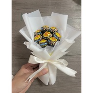 (Hanoi Express Delivery) Zinc velvet lollipop flower 3 chupa chups, Birthday gift, gift for girlfrie