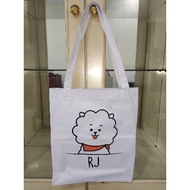 BT21 BTS RJ Chimmy Tata Cooky Character Tote Bag