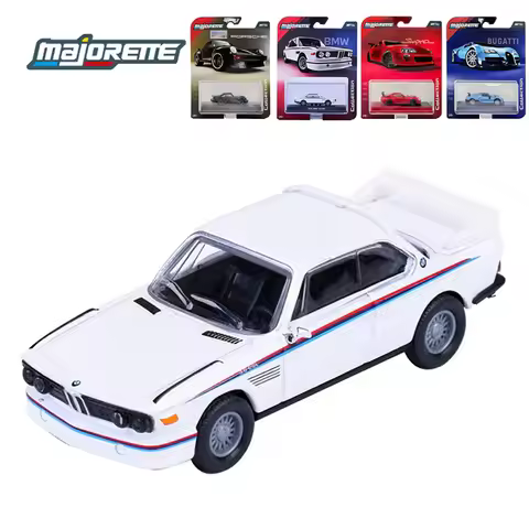 Majorette Diecast Car 1:64 Collection BMW 3.0 CSL Exquisite High Fidelity Toyota Bugatti Porsche 1/6