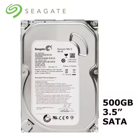 Seagate Brand 500GB SATA 3Gb/s-6Gb/s HDD 500G 8 MB/32 MB Buffer Desktop PC 3.5" Internal Mechanical 