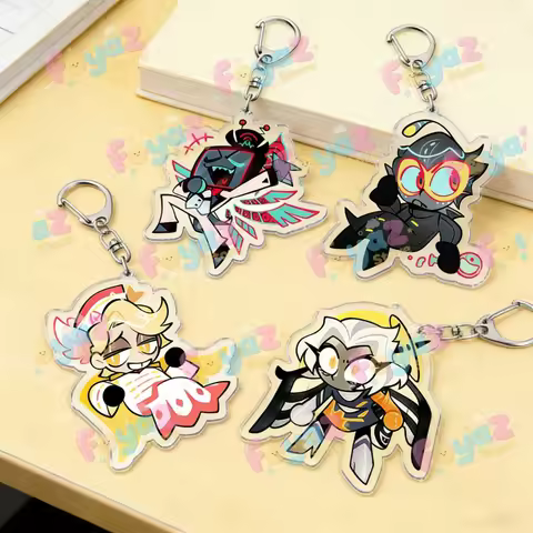 Cute Anime Characters Keychain Accessories Bag Charms Women Girls Keyrings Acrylic Charms: Abel, Lut