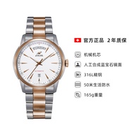 Enicar Fashionable Mens Automatic Mechanical Watch Red Label Series Calendar Display Stainless Steel