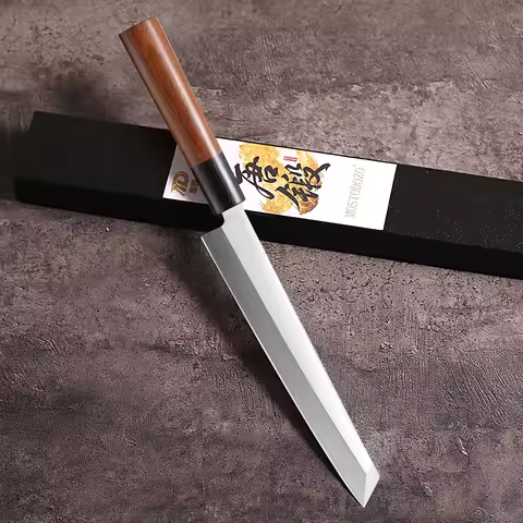 MOSTODOZO 8.66" Sashimi Knife X8Cr14MoV Stainless Steel Salmon Knife Fish Beef Slicer Household Prof