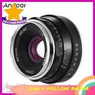 Best Selling Andoer 25mm F1.8 Manual Focus Lens Large Aperture Mirrorless Camera Lens E-Mount Lens C