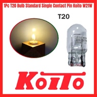 1Pc T20 Bulb Standard Single Contact Pin Koito T20/W21W Ordinary Bulb Clear