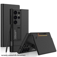 ซองหนังพลิกขาตั้งสําหรับ Samsung Galaxy S25Ultra S24Ultra S23Ultra พร้อมกระเป๋าสตางค์และสล็อตหมุนฝาค