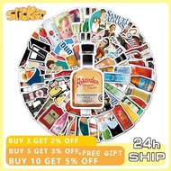 67Pcs Champagne Bottle Wine Bottle Sticker Decorative Luggage Phone Laptop Diary Scrapbook Sticker