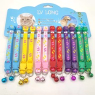 Cat Collar Double Footprint 1.0 Patch Pet Cat Dog Bell Factory Self-Sales Pet Collar Bell